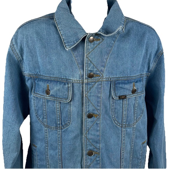 Lee Jackets & Blazers - Vintage 90s Lee Trucker Denim Blue Jean Jacket Men's Large